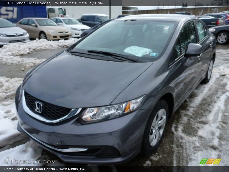 Polished Metal Metallic / Gray 2013 Honda Civic LX Sedan