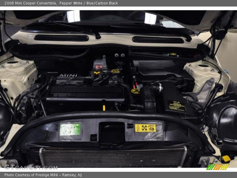 Pepper White / Blue/Carbon Black 2008 Mini Cooper Convertible