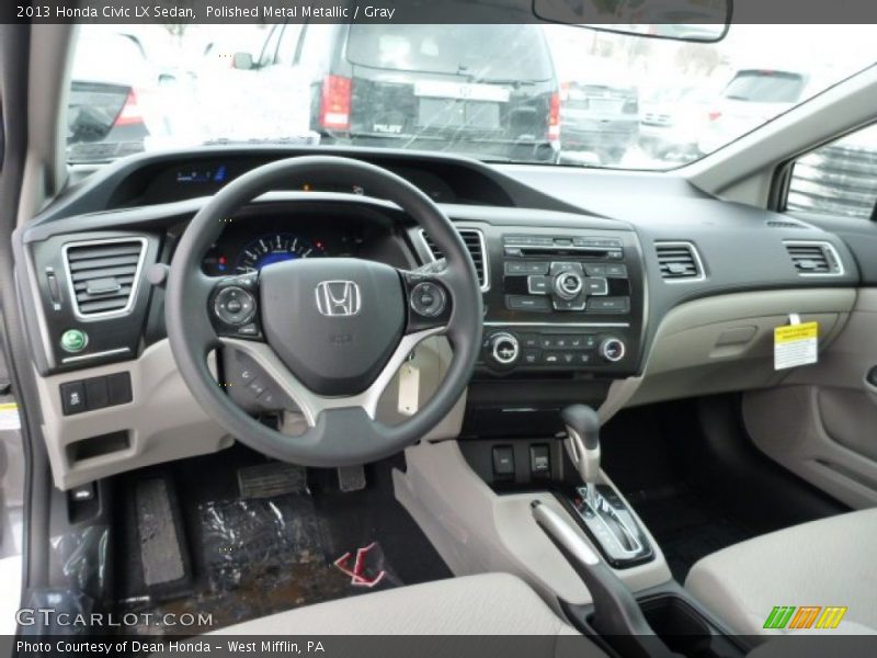 Polished Metal Metallic / Gray 2013 Honda Civic LX Sedan