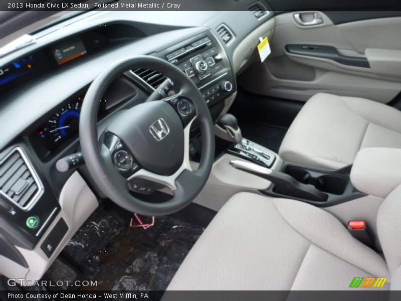 Polished Metal Metallic / Gray 2013 Honda Civic LX Sedan
