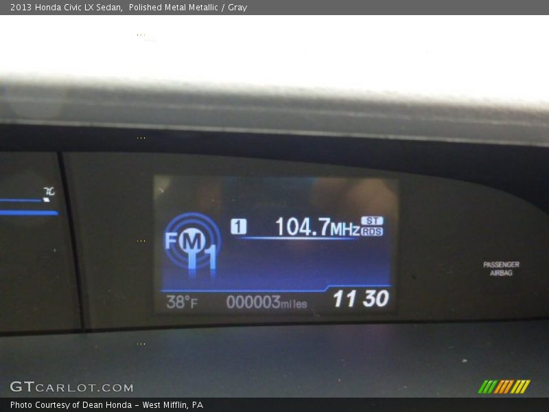 Polished Metal Metallic / Gray 2013 Honda Civic LX Sedan