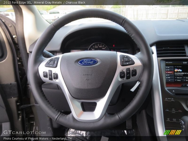 Mineral Gray Metallic / Charcoal Black 2013 Ford Edge SEL