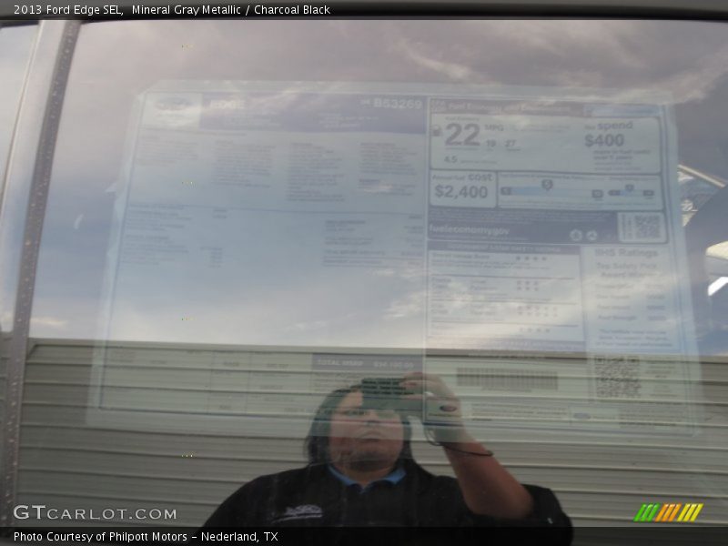 Mineral Gray Metallic / Charcoal Black 2013 Ford Edge SEL