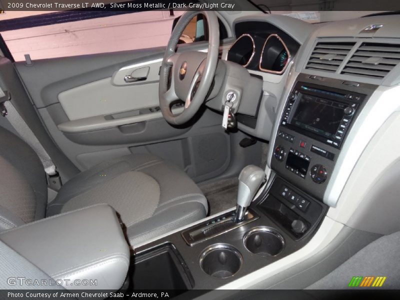 Silver Moss Metallic / Dark Gray/Light Gray 2009 Chevrolet Traverse LT AWD
