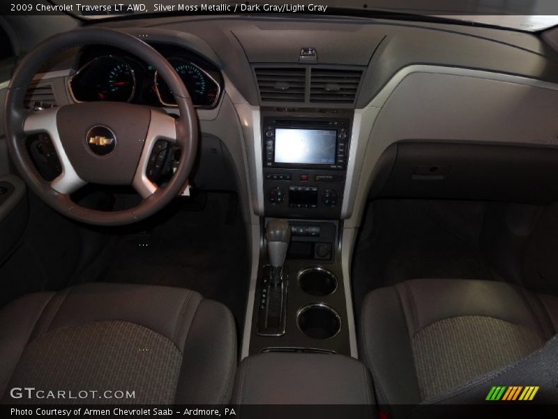 Silver Moss Metallic / Dark Gray/Light Gray 2009 Chevrolet Traverse LT AWD