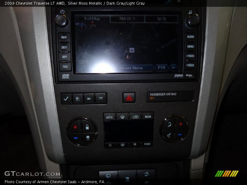 Silver Moss Metallic / Dark Gray/Light Gray 2009 Chevrolet Traverse LT AWD