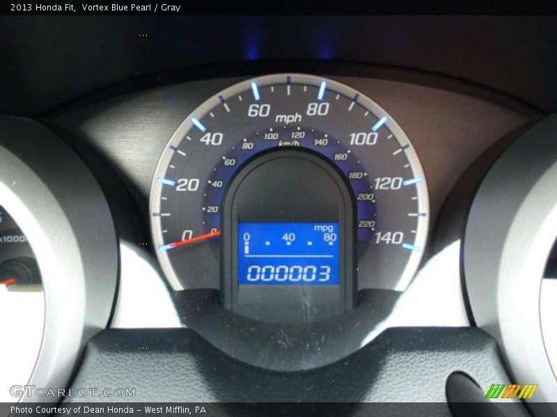 Vortex Blue Pearl / Gray 2013 Honda Fit