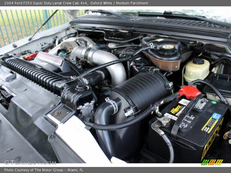 Oxford White / Medium Parchment 2004 Ford F350 Super Duty Lariat Crew Cab 4x4