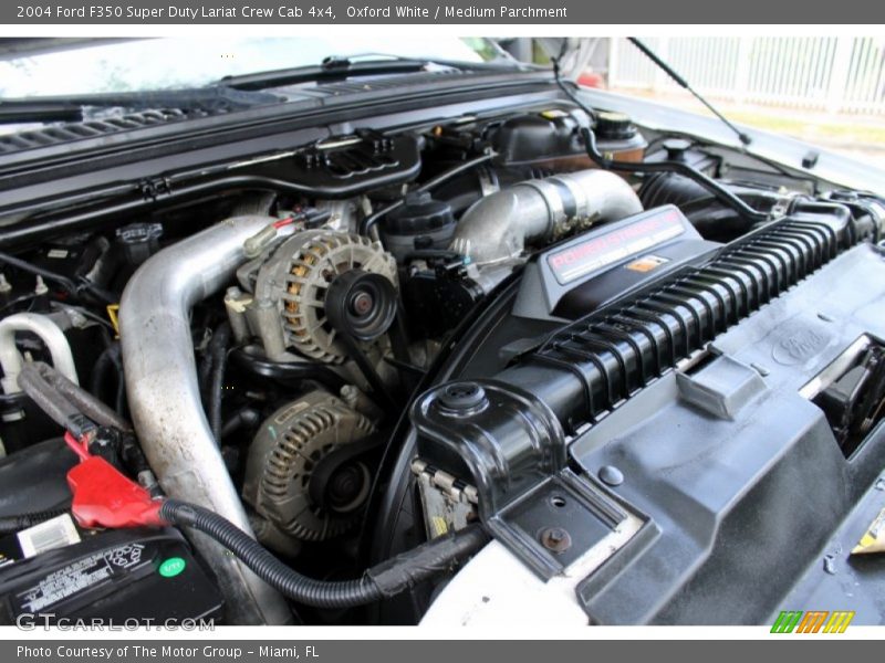 Oxford White / Medium Parchment 2004 Ford F350 Super Duty Lariat Crew Cab 4x4