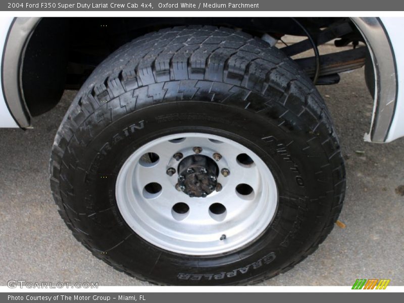 Oxford White / Medium Parchment 2004 Ford F350 Super Duty Lariat Crew Cab 4x4