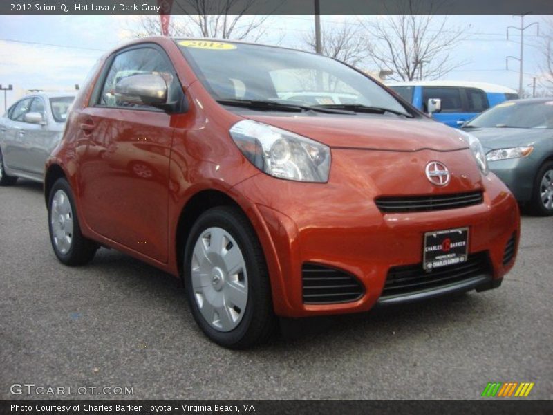 Hot Lava / Dark Gray 2012 Scion iQ