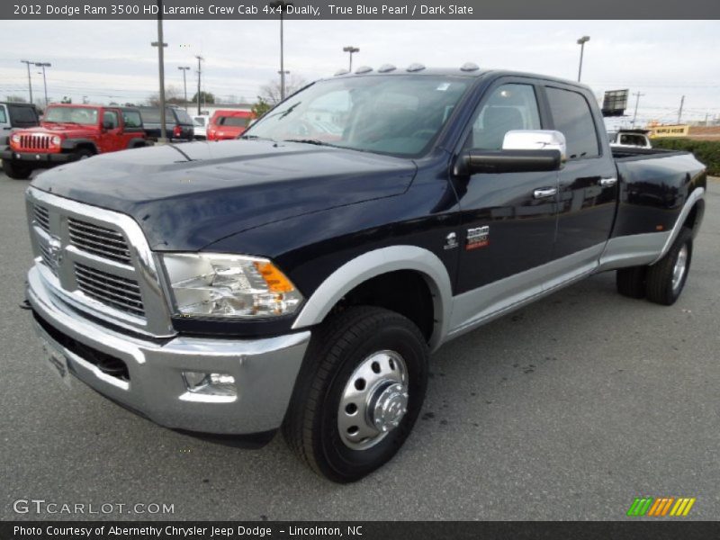 Front 3/4 View of 2012 Ram 3500 HD Laramie Crew Cab 4x4 Dually