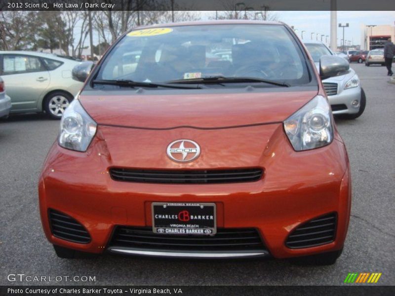 Hot Lava / Dark Gray 2012 Scion iQ