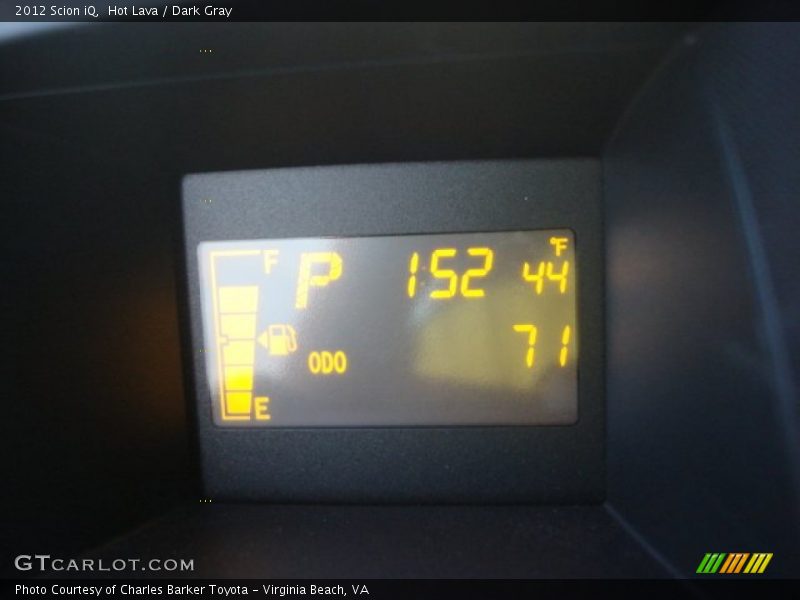 Hot Lava / Dark Gray 2012 Scion iQ