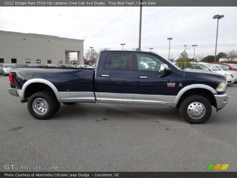 True Blue Pearl / Dark Slate 2012 Dodge Ram 3500 HD Laramie Crew Cab 4x4 Dually