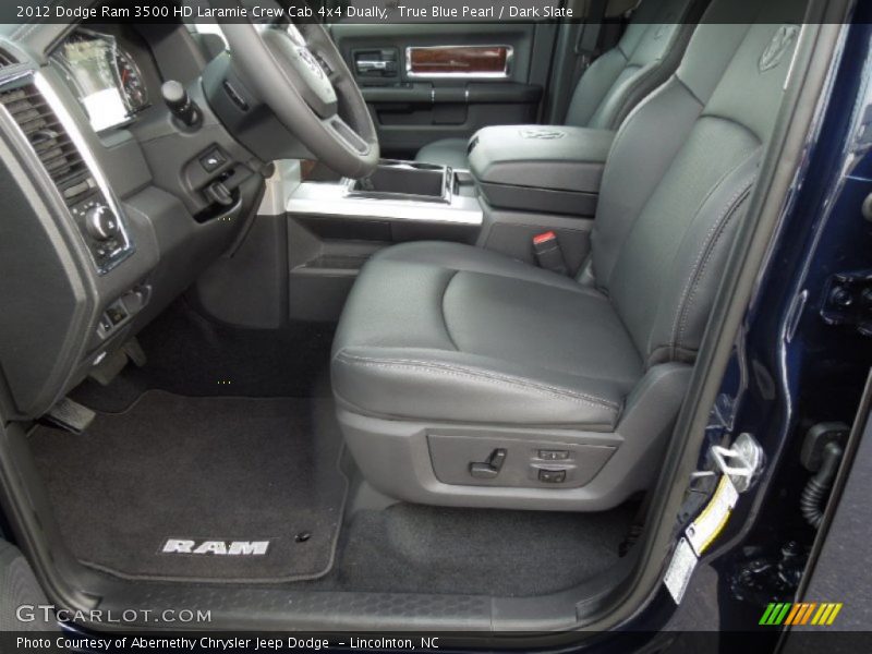 True Blue Pearl / Dark Slate 2012 Dodge Ram 3500 HD Laramie Crew Cab 4x4 Dually