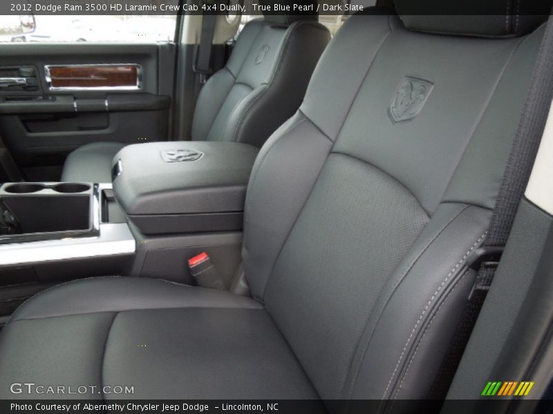 True Blue Pearl / Dark Slate 2012 Dodge Ram 3500 HD Laramie Crew Cab 4x4 Dually