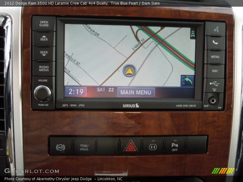 True Blue Pearl / Dark Slate 2012 Dodge Ram 3500 HD Laramie Crew Cab 4x4 Dually