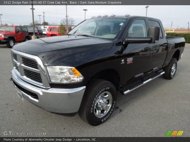 Black / Dark Slate/Medium Graystone 2012 Dodge Ram 3500 HD ST Crew Cab 4x4