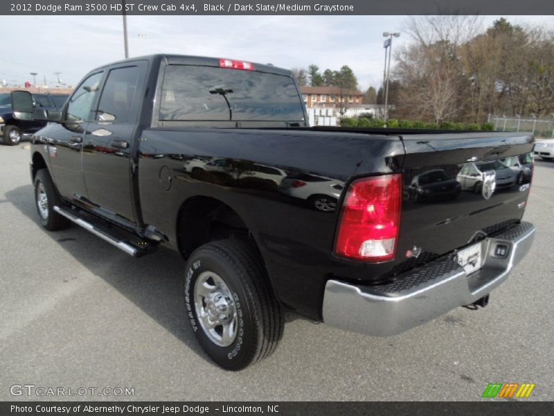 Black / Dark Slate/Medium Graystone 2012 Dodge Ram 3500 HD ST Crew Cab 4x4
