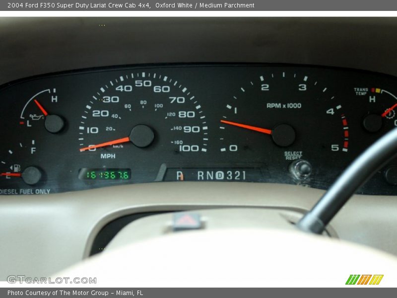 Oxford White / Medium Parchment 2004 Ford F350 Super Duty Lariat Crew Cab 4x4
