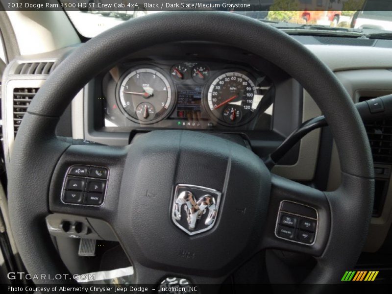 Black / Dark Slate/Medium Graystone 2012 Dodge Ram 3500 HD ST Crew Cab 4x4