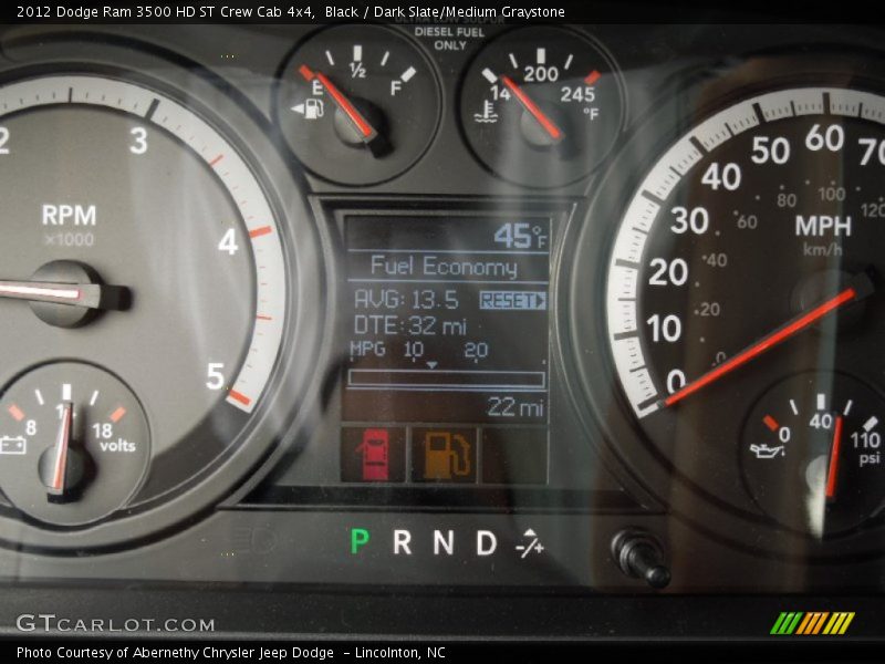 Black / Dark Slate/Medium Graystone 2012 Dodge Ram 3500 HD ST Crew Cab 4x4