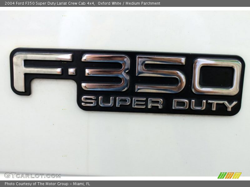 Oxford White / Medium Parchment 2004 Ford F350 Super Duty Lariat Crew Cab 4x4