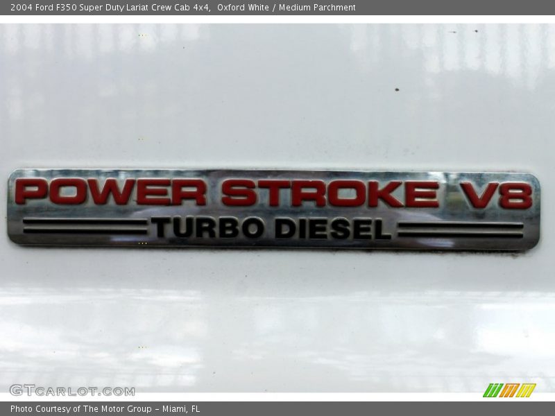Oxford White / Medium Parchment 2004 Ford F350 Super Duty Lariat Crew Cab 4x4