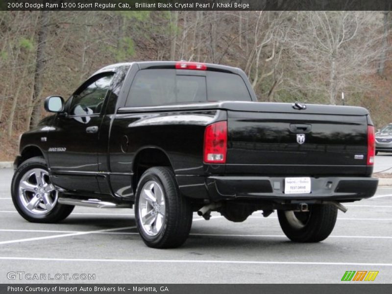 Brilliant Black Crystal Pearl / Khaki Beige 2006 Dodge Ram 1500 Sport Regular Cab