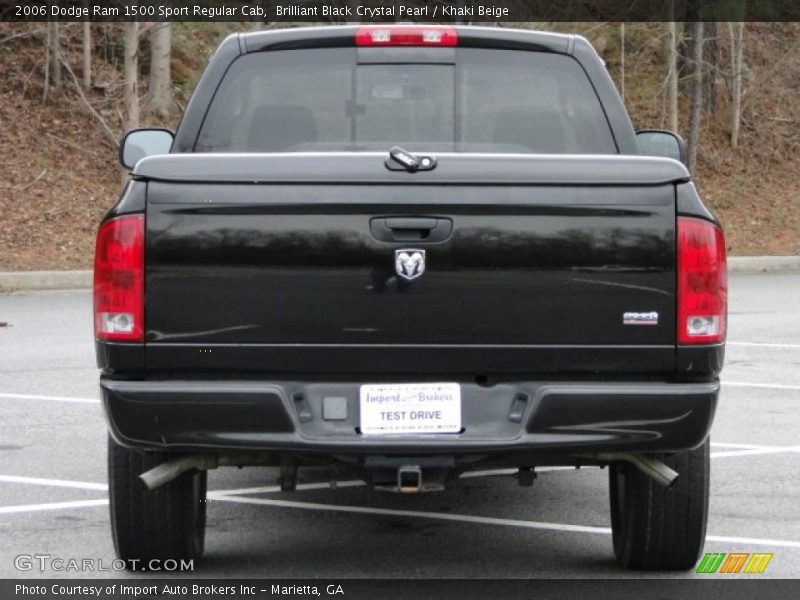 Brilliant Black Crystal Pearl / Khaki Beige 2006 Dodge Ram 1500 Sport Regular Cab