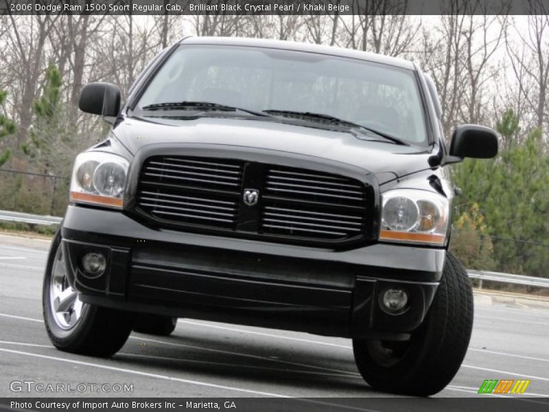 Brilliant Black Crystal Pearl / Khaki Beige 2006 Dodge Ram 1500 Sport Regular Cab