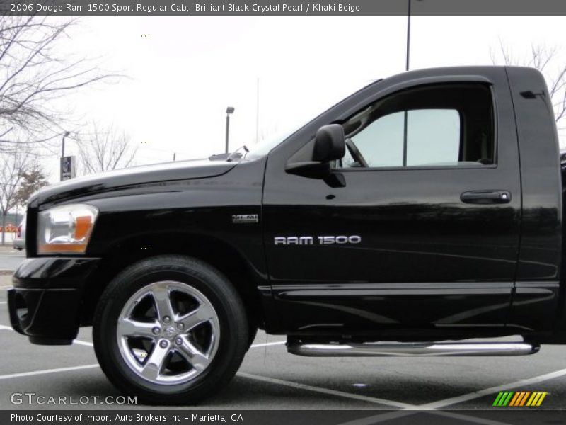 Brilliant Black Crystal Pearl / Khaki Beige 2006 Dodge Ram 1500 Sport Regular Cab