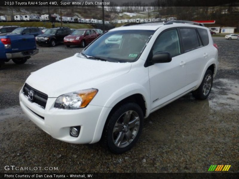 Super White / Dark Charcoal 2010 Toyota RAV4 Sport 4WD