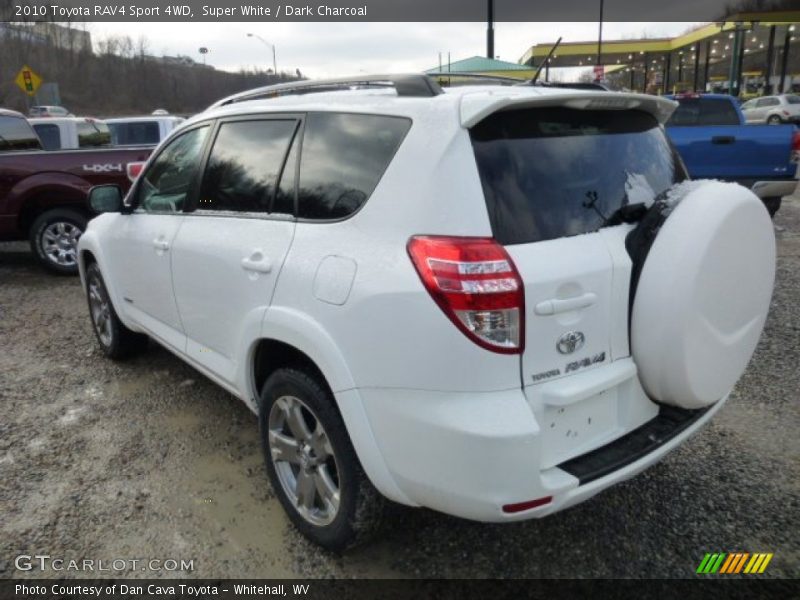 Super White / Dark Charcoal 2010 Toyota RAV4 Sport 4WD