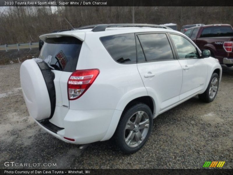 Super White / Dark Charcoal 2010 Toyota RAV4 Sport 4WD