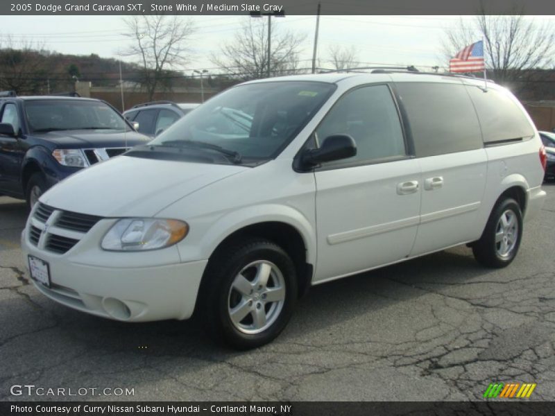 Stone White / Medium Slate Gray 2005 Dodge Grand Caravan SXT