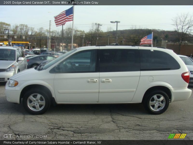 Stone White / Medium Slate Gray 2005 Dodge Grand Caravan SXT