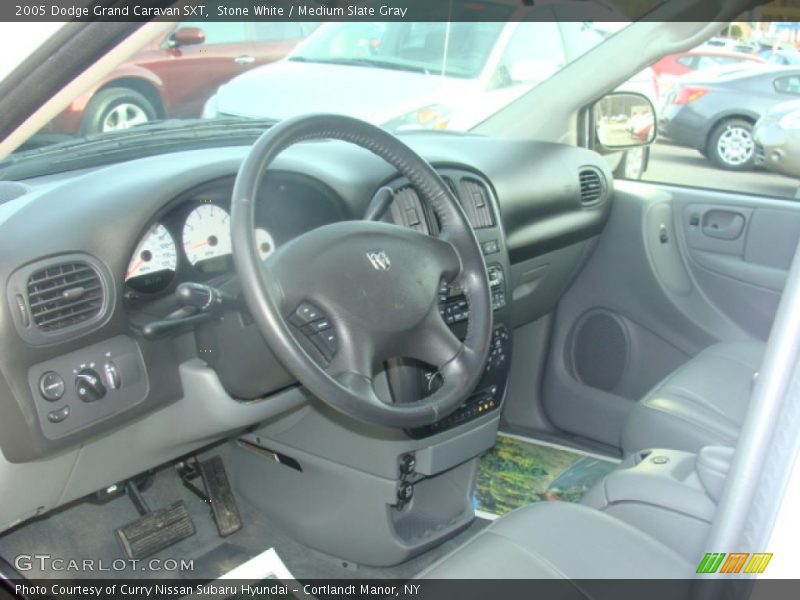 Stone White / Medium Slate Gray 2005 Dodge Grand Caravan SXT