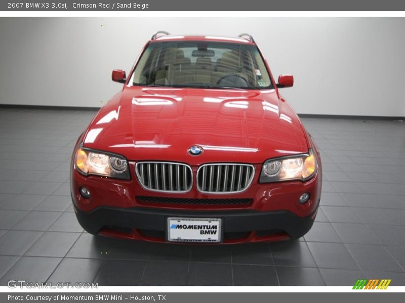 Crimson Red / Sand Beige 2007 BMW X3 3.0si