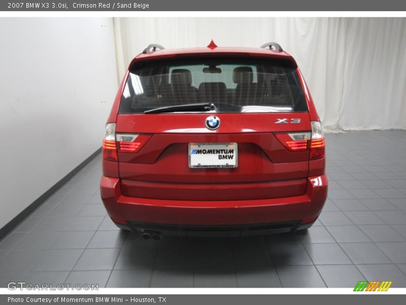 Crimson Red / Sand Beige 2007 BMW X3 3.0si