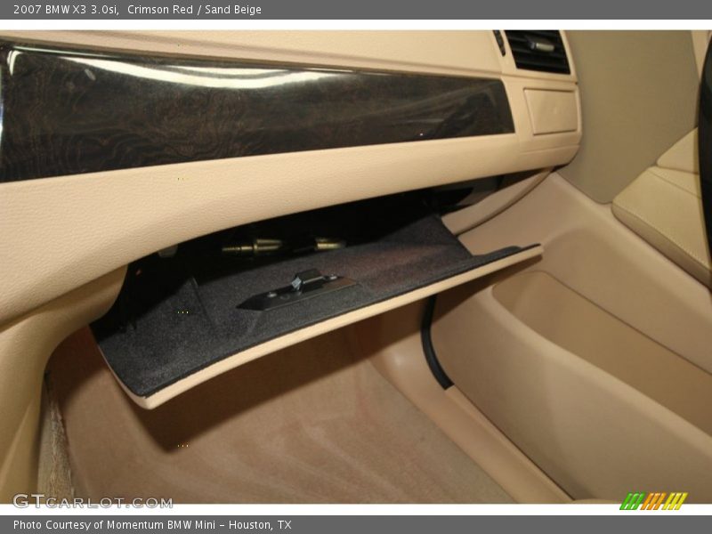 Crimson Red / Sand Beige 2007 BMW X3 3.0si