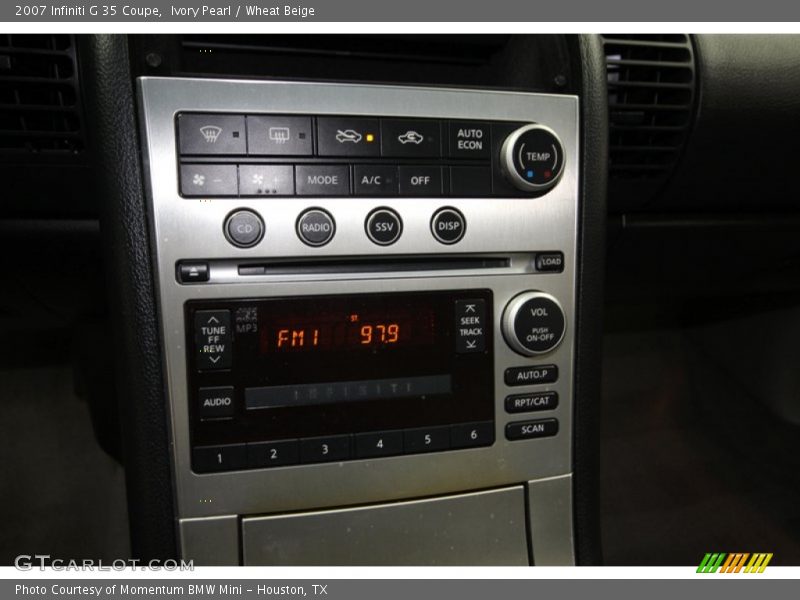 Ivory Pearl / Wheat Beige 2007 Infiniti G 35 Coupe