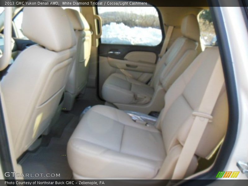 White Diamond Tricoat / Cocoa/Light Cashmere 2013 GMC Yukon Denali AWD