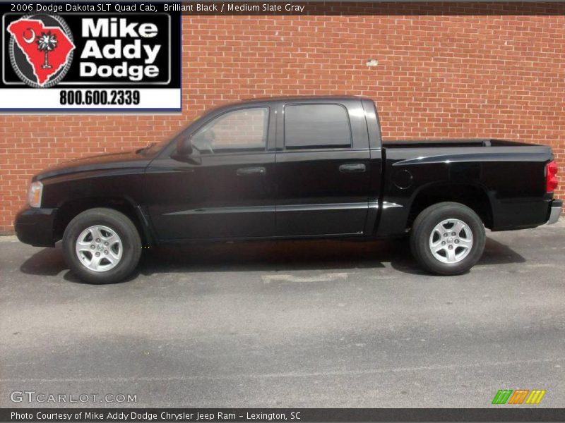 Brilliant Black / Medium Slate Gray 2006 Dodge Dakota SLT Quad Cab