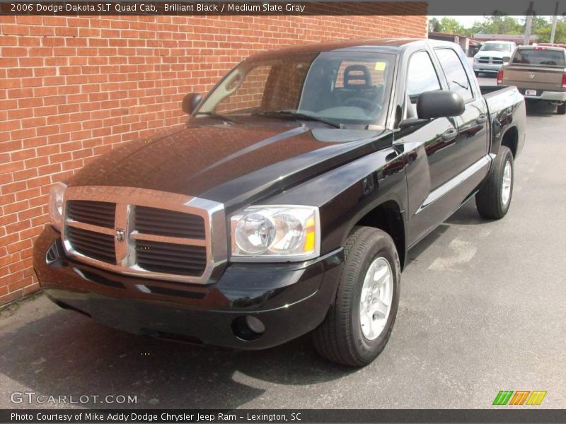 Brilliant Black / Medium Slate Gray 2006 Dodge Dakota SLT Quad Cab
