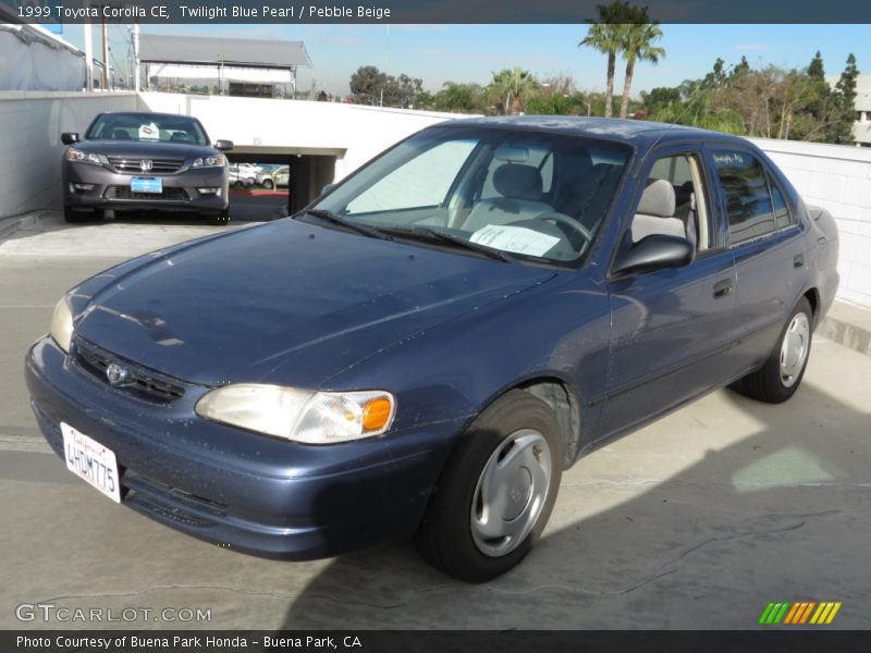 Twilight Blue Pearl / Pebble Beige 1999 Toyota Corolla CE