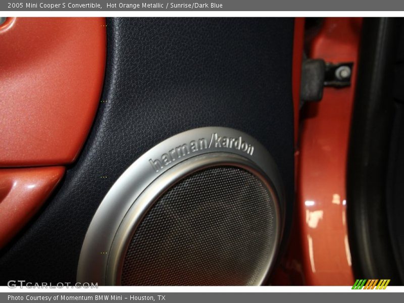 Hot Orange Metallic / Sunrise/Dark Blue 2005 Mini Cooper S Convertible