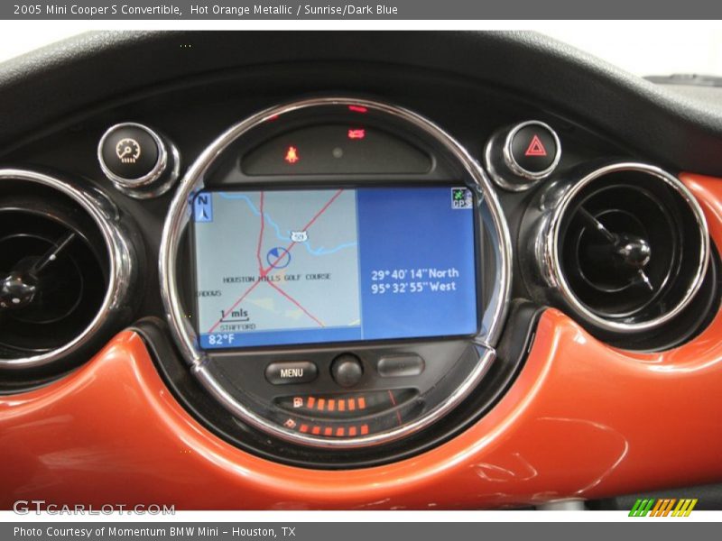 Hot Orange Metallic / Sunrise/Dark Blue 2005 Mini Cooper S Convertible