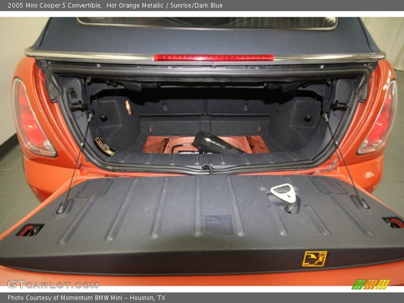 Hot Orange Metallic / Sunrise/Dark Blue 2005 Mini Cooper S Convertible
